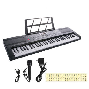 61 Keys Piano Keyboard with Microphone  Sticker Power Supply  Electronic Keyboard piano
