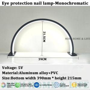Dimmable U-shaped Nail Lamp 3 Light Color 180-degree illumination Half Moon Nail Light Adjustable Multi-functional