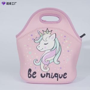FE Factory Customized Neoprene Portable Lunch Bag sbr Multifunctional Childrens Thermal Bag Lunch  Bag Handbag