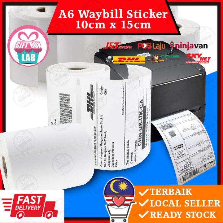 A6 Thermal Printer Label Sticker Courier Bag Shipping Air Waybill ...