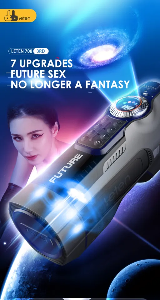 Leten 708 3RD Male Masturbator future sex machine Electric Male Masturbator  Heating Sexual Voice Piston Masturbation