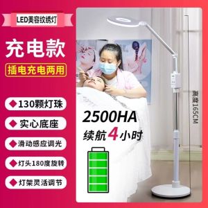 Adjustable Floor Standing Lamp Beauty Eyelash Lamp Floor Salon Beauty Lamp For Tattoo Nail Art Eyelash Semi-Permanent Cold Light Floor Lamp