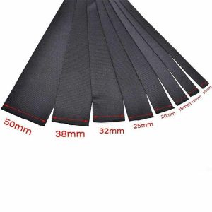 Kingoo50 Yards Black Nylon Webbing Knapsack Strapping Bags Strap Crafts for DIY Sewing Backpack Safety Belt Pet Rope