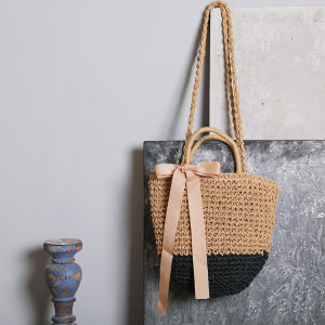 2 in 1 Top Handle and Crossbody Casual Straw Bag Beach Bag/ Beg Pantai Wanita Perempuan/ Beg Tema Hawaii