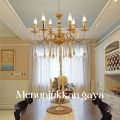 Lampu Gantung Kristal 6/8 Lampu Chandelier 50-70cm Gaya retro Amerika Bahan Besi Warna Emas Ruang Tamu Ruang. 