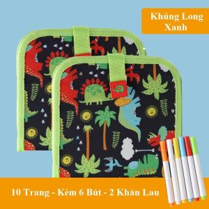 Sách vẽ tô màu tự xóa 14 trang graffiti phát sáng chất liệu vải cao cấp có sẵn 6 bút vẽ nhiều phân loại