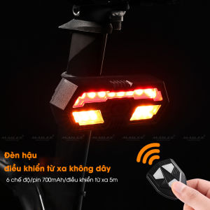 Đèn Xi Nhan Xe Đạp Điều Khiển Từ Xa 700mAh Có âm thanh khi rẽ Sạc USB An Toàn Ban Đêm Chống nước - KAVI