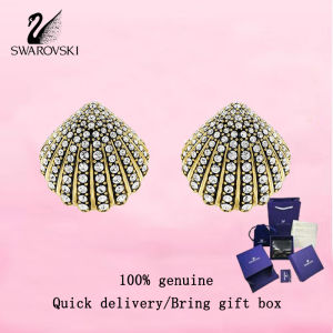 💎 Swarovski 💎 Womens fashion earrings Gold plated shell white diamonds 5683970 Idyllia earrings Valentines Day gift Birthday gift