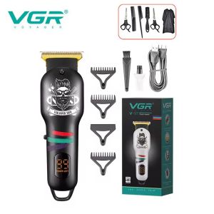 VGR V-699 + VGR V-971 Hair Clipper Kit Graffiti Design Hair Cut Machine Cordless Professional Hair Trimmer for Men