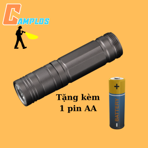 Đèn pin mini móc khóa đuôi nam châm đèn bin mini cầm tay vỏ hợp kim nhôm chống nước pin AA nhỏ gọn bỏ túi