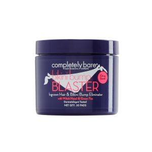 completely bare bikini bump BLASTER Ingrown Hair & Bikini Bump Eliminator Glycolic Acid Salicyclic Acid Witch Hazel Green Tea 50 Pads