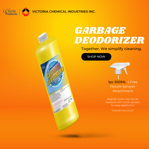 ICHEM PRODUCT GARBAGE DEODORIZER LITER (effective solution that serves as a Deodorizer sanitizer and disinfection 90%)