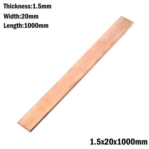 OUTOPEAN Độ dày 1-3mm Thanh đồng phẳng Độ tinh khiết cao Chiều dài 1000mm Dải đồng nguyên chất  Tấm  loại Mạ điện