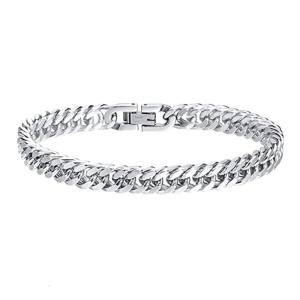 การปรับแต่งสร้อยข้อมือหนังแบบวินเทจแบบอินเตอร์ล็อคสแตนเลสร่วมสมัยมองหางานหรือพักผ่อน