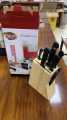 Pisau Set Dapur 8 in 1 Komplit Free Tempat Knife Set. 