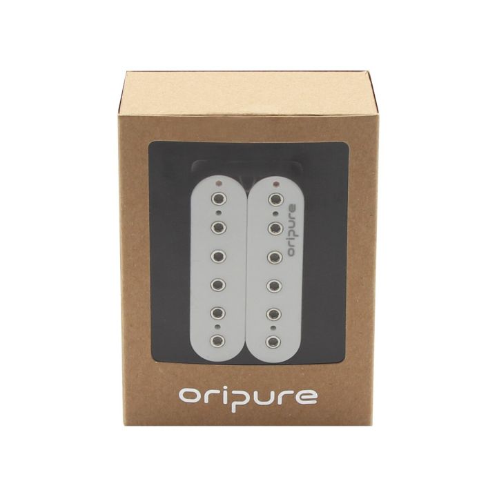 OriPure Alnico 5 Humbucker Bridge Pickup - 14K DC Resistance, White, 4-Conductor For Electric Guitar