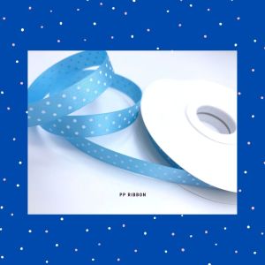 ริบบิ้นผ้าต่วน ลายจุด 12มม. 40 หลา