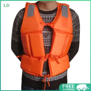 COD [Free Shipping] 5 PCS Adult Life Vest With Whistle Life Jacket Boats Fishing Vest Swimming Drifting Vest for Boating Kayaking
