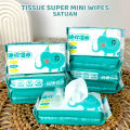 TAIYO Tissue SATUAN Super Mini Wet Wipes Baby Clean Tisu Basah Kecil Bayi Anak Bersih Travel Toilet. 