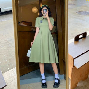 Dress - Midi Dress Crinkle Airflow Casual Wanita Gaya Kampus