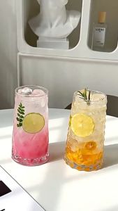 520ml Creative Diamond Glasses Cup Juice/Milkshake/Soda Water Glass for Restaurant Bar Milk Tea Use