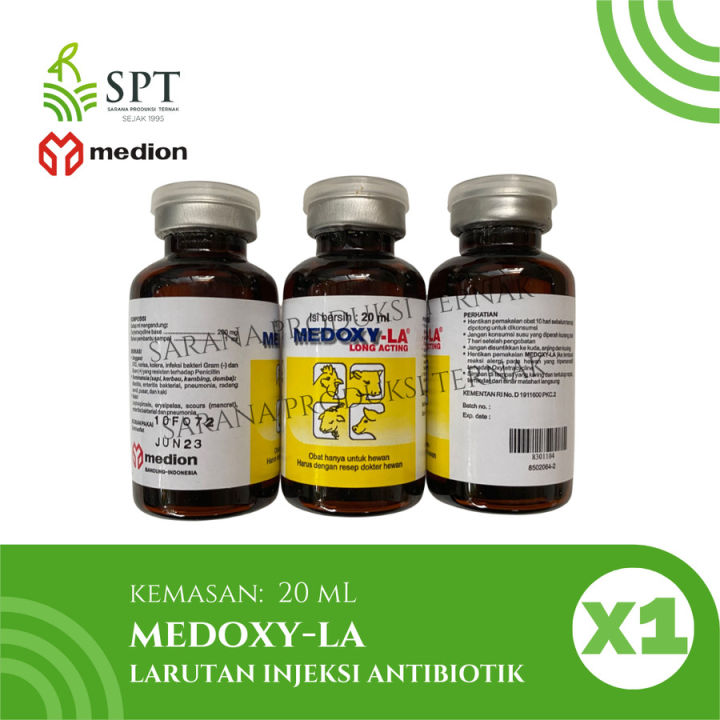 MEDION MEDOXY LA 20 ml LONG ACTIVE AYAM SAPI KAMBING KUDA ANTIBIOTIK