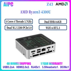 SZBOX Z66 Mini PC AMD Ryzen 5 6600U 24GB LPDDR5 Onboard 2x M.2 SSD