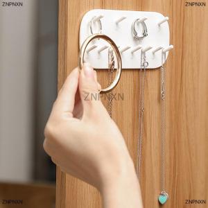[COD] ZNPNXN Multifunctional Jewelry Storage Rack Hook Wall Mounted Ring Earring Necklace Women Display Rack Key Chain Watch Storage Rack