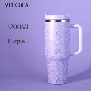 MEECOPA 1200ml Insulated Tumbler With Straw Handle 304 Stainless Steel 24H Cold 12H Hot