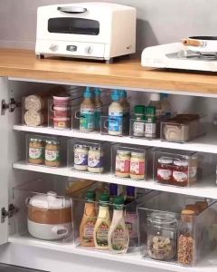 Transparent Desktop Storage Box Drawer Storage Box Sundries Cabinet Storage Basket PET Snacks