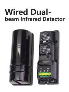 Meian Dual-beam Infrared Sensor 100M Wired Barrier Detector Infrared Beam Detector 8 Frequency Conversion Digital Display