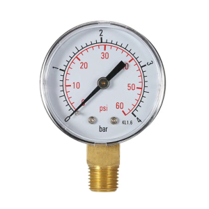Đồng hồ đo áp suất 0-4bar/0-60PSI Máy nén khí áp lực thủy lực Meter với chia độ kép nhiên liệu không khí dầu chân không cao cho không khí
