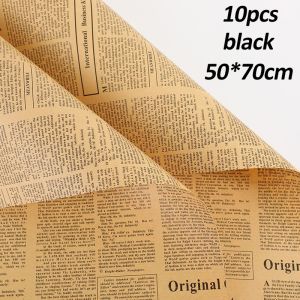 10/20pcs 50*70cm Gift Wrapping Paper Flower Packaging Material Kraft Paper English Wrapping Paper