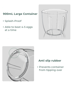 SG SELLER Electric Whisk Household Automatic Whisk Whipped Cream Mixer Desktop Egg Beater