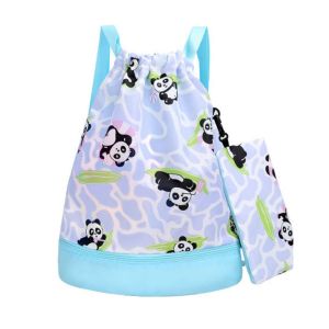 YIXINA Tách khô ướt Túi bơi trẻ em Chống nước Ngăn đựng giày Túi đựng đồ bơi Túi giặt Miệng Tia Túi bãi biển cho trẻ em Thể thao dưới nước