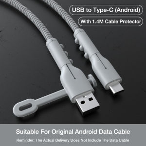【Andriod】 [Dành Cho USB Sang Type-C] Bộ Bảo Vệ Sạc BlueWow Bộ Dây Bộ Kẹp Giữ Dây Cáp Quản Lý Dây Cho Kẹp Cuộn Dây Sạc Điện Thoại Android Phụ Kiện Giữ Dây Cáp Dây Rút Nhựa