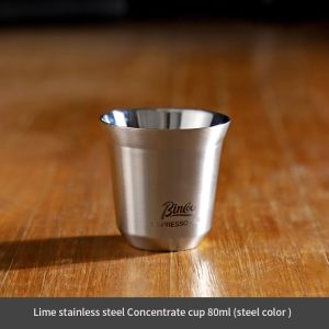 Bincoo cốc Espresso cốc đo lường cà phê nhỏ cốc sữa ounce thép không gỉ quy mô cốc đậu điện tử sscale đặt 80ml