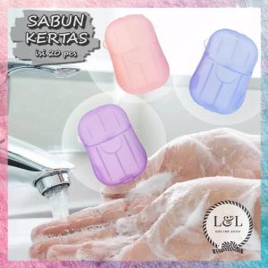 Sabun Cuci Tangan Kertas Mini Travel Disposable Paper Hand Soap Sabun Tangan Sabun Kertas
