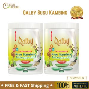 [Bundle 2 Bottles] Clearherbs Qalby Goat Milk Ashwagandha Probiotics 500g - Nutritional Drink Supplement