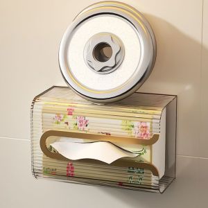 Wall Mounted Tissue Container Heavy Duty Facial Paper Dispenser Box for Bathroom Living Room Storage Tools Decoration
