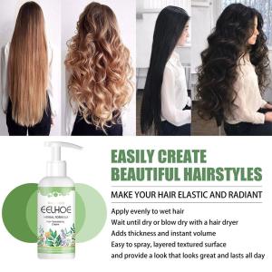 Elastic Volumizing Hair Cream Plump Hair Cream Hair Elasticity Cream Curly Waves Hairstyle Cream Curl Hair Hair Defining Conditioner Styling Enhancer Care Cream Elastin S8R5