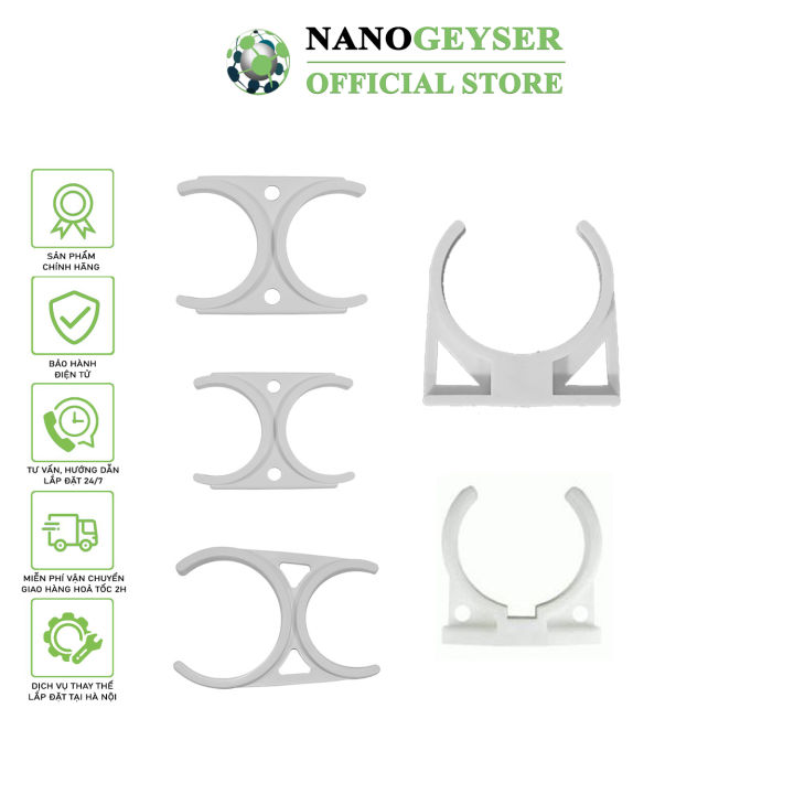 Càng cua máy lọc nước Nano Geyser, Kẹp đôi nối lõi lọc nước, Kẹp cố ...