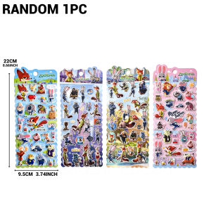 HoneyLion - Official Disney Zootopia 3D Foam Sticker 1pc - Judy Nick Puffy Cartoon Stickers Sheet for Backpack Stationaries
