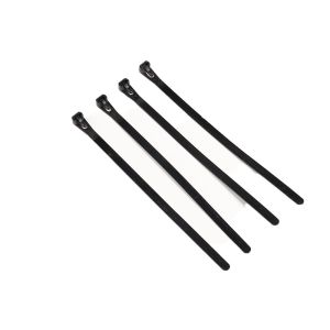 5 * 300mm Klip Kabel Ties Nylon Baja Tahan Karat Laut / Bertatahkan Gesper Baja Gesper Logam Pengikat Kabel Plastik