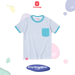 Kinsey -  LEORA Stripe Pocket / Kaos Anak Stripes / Sallur / Simple / Basic / Daily Look / Pocket T1