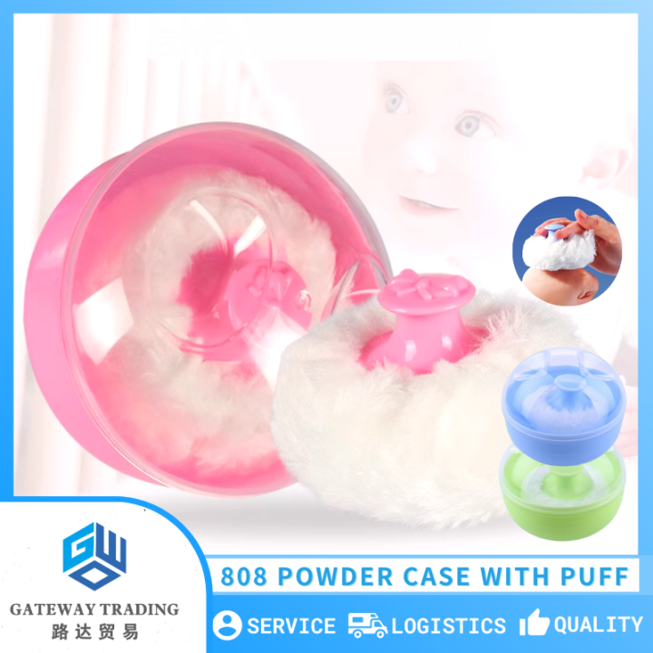 Baby Powder Puff Case with Sponge Powder Puff Sponge Box For Baby