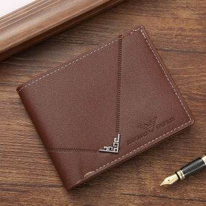 GORGE Multi-card Slot Short Wallet PU Leather Large-capacity Coin Purse  High Quality Card Holder Men
