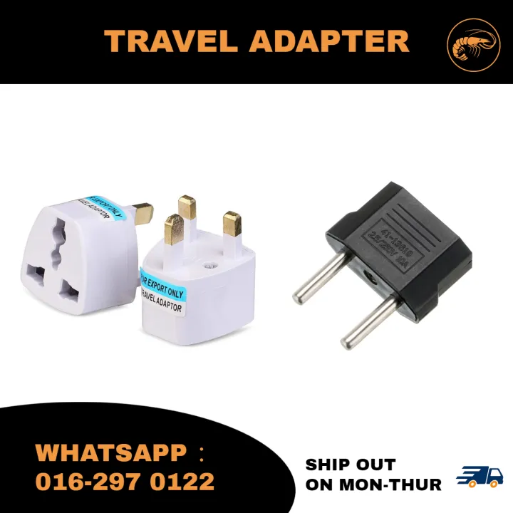 3 Pin Universal Adapter/2 Round Pin Plug Adapter Travel Adapters | Lazada