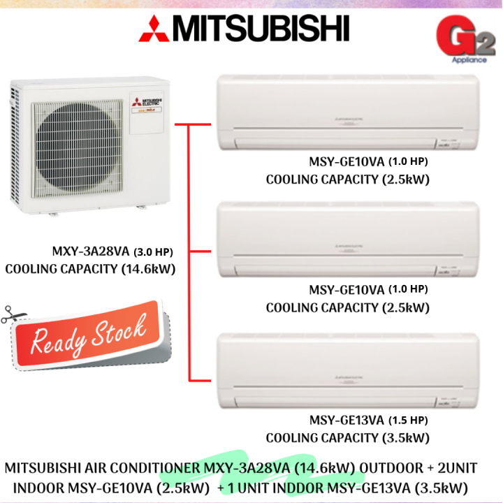 MITSUBISHI AIR CONDITIONER MXY-3A28VA (14.6kW) 4780-30367 BTU/hr ...