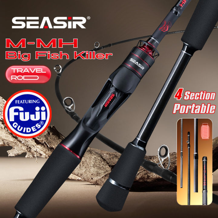 Seasir Salminus Piece travel fishing rod FUJI O Guide force M/MH